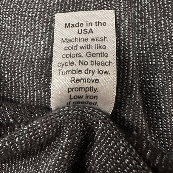 Michael Stars Grey Top V Neck Size OS 3/4 Sleeve Shimmer - Picture 6 of 6